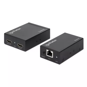 Manhattan Kit επέκτασης HDMI 1080p μέσω Ethernet, έως 50 m με ένα καλώδιο Cat6, μονάδες Tx & Rx, υποστήριξη IR, τρία χρόνια εγγύηση