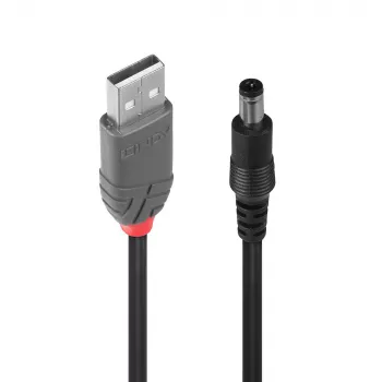 Καλώδιο προσαρμογέα USB-A αρσενικό – DC 5,5/2,1 mm αρσενικό Lindy 70268