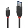 Lindy 36914 καλώδιο USB 3.2, USB-A αρσενικό σε USB-C αρσενικό, 10 Gbit/s, Black Line, 0,15 m
