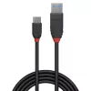 Lindy 36914 καλώδιο USB 3.2, USB-A αρσενικό σε USB-C αρσενικό, 10 Gbit/s, Black Line, 0,15 m