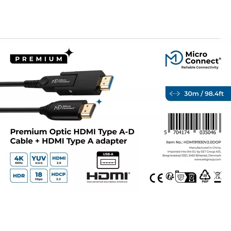 Καλώδιο HDMI MicroConnect HDM191930V2.0DOP 30m