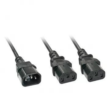 Lindy 2m Καλώδιο διακλάδωσης IEC C14 σε 2 x IEC C13