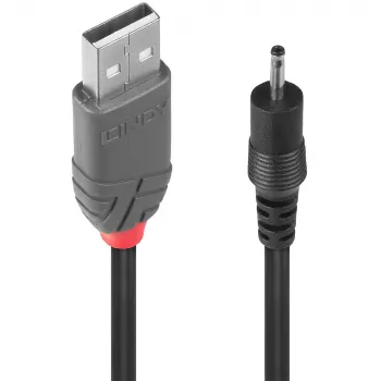 Lindy 1,5 m USB σε 0,7 mm εσωτερικό / 2,5 mm εξωτερικό Καλώδιο DC