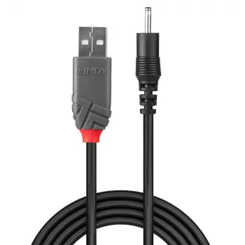 Lindy 1,5 m USB σε 0,7 mm εσωτερικό / 2,5 mm εξωτερικό Καλώδιο DC