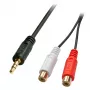 Lindy 0,25 m Καλώδιο αντάπτορας AV – βύσμα jack 3,5 mm σε 2 x υποδοχή Cinch