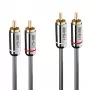 Lindy 2m Καλώδιο ήχου Dual Phono, Cromo Line