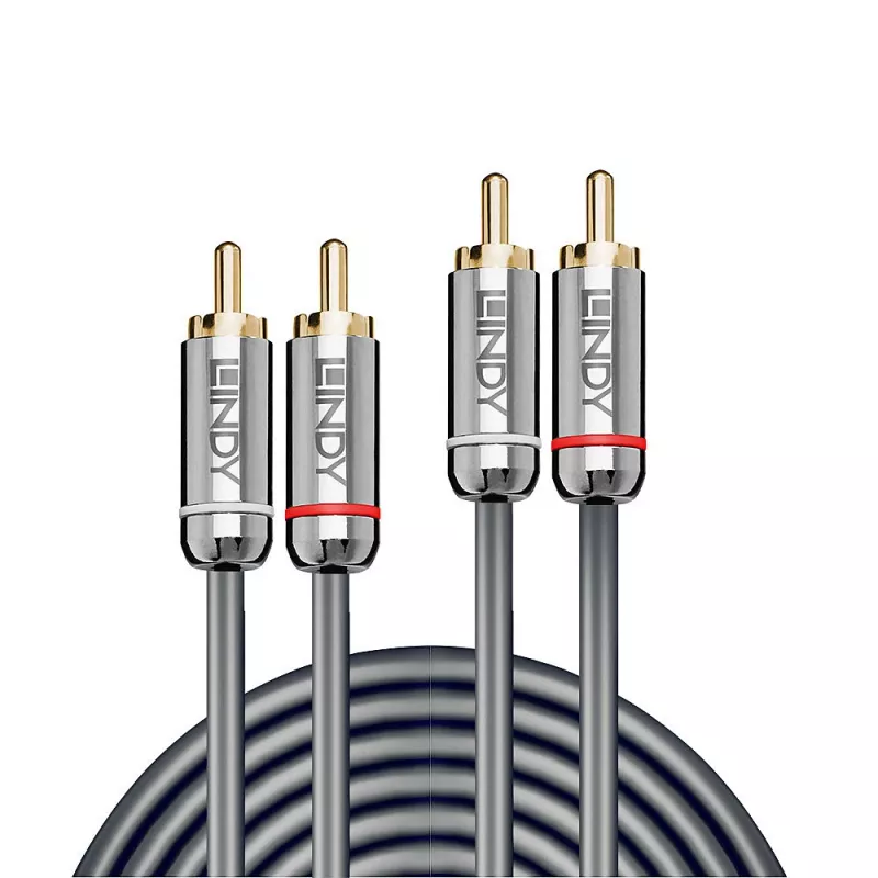 Lindy 2m Καλώδιο ήχου Dual Phono, Cromo Line