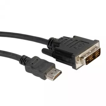 Καλώδιο DVI ROLINE DVI (18+1) αρσενικό - HDMI αρσενικό 2 m
