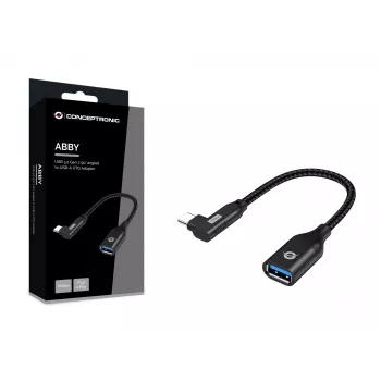 Conceptronic ABBY19B Προσαρμογέας USB 3.2 Gen 2 90°-γωνιακός σε USB-A OTG