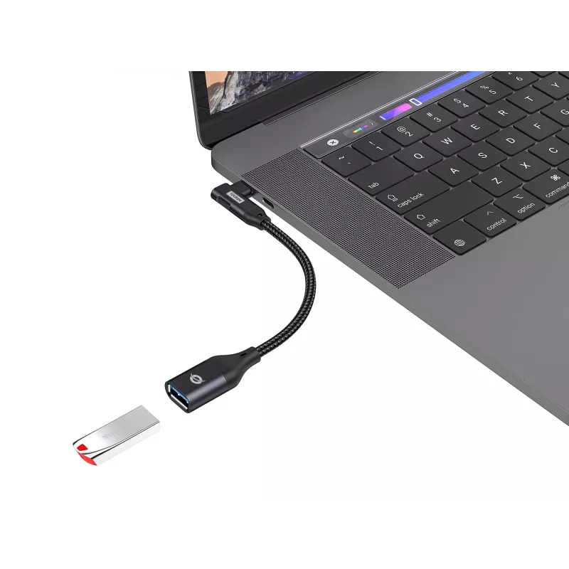 Conceptronic ABBY19B Προσαρμογέας USB 3.2 Gen 2 90°-γωνιακός σε USB-A OTG