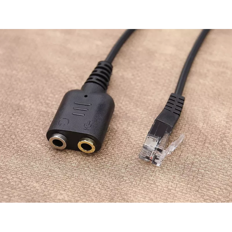 Equip Προσαρμογέας ήχου RJ9 σε 3,5mm Headset Μαύρο 0,25m