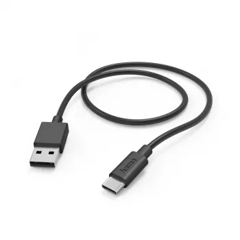 Hama Καλώδιο φόρτισης, USB-A - USB-C, 1 m, 480 Mbit/s, Μαύρο