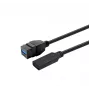Καλώδιο VivoLink USB 3.0 Type A σε Type A 0,2 m — μαύρο