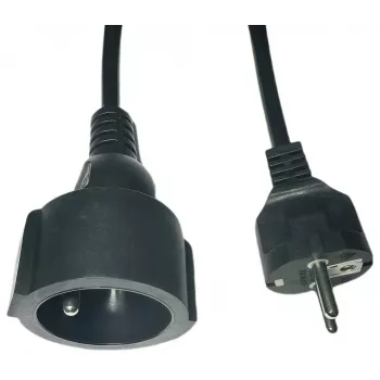 Επέκταση καλωδίου ρεύματος MicroConnect MC-PE0500FRB 500 cm με βύσμα EU, μαύρο
