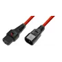 Microconnect MC-C13C14LOCK-1,5m Καλώδιο ρεύματος κόκκινο υποδοχή C13 υποδοχή C14