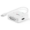 Lindy 41035 ενεργός μετατροπέας από Mini DisplayPort 1.2 σε HDMI, DVI-D και VGA, 4K30