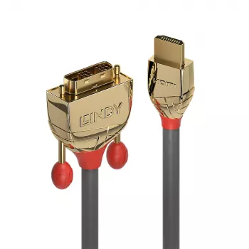 Lindy καλώδιο HDMI σε DVI-D 0,5 m, Gold Line