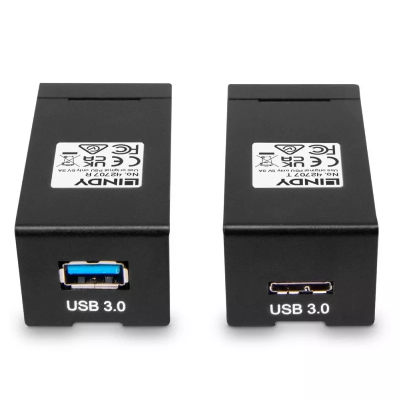 Πομποδέκτης και δέκτης AV Lindy 200 m Fibre Optic USB 3.0 Extender