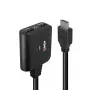 Lindy διαχωριστής HDMI 4K60 2 θυρών καλώδιο μαύρο 3840x2160