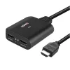 Lindy διαχωριστής HDMI 4K60 2 θυρών καλώδιο μαύρο 3840x2160
