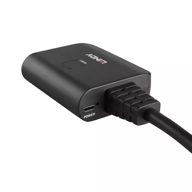 Lindy διαχωριστής HDMI 4K60 2 θυρών καλώδιο μαύρο 3840x2160
