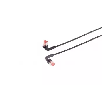 Καλώδιο δικτύου Lanview LV-6AFTP-FLEX-ANG-075B RJ45 Cat6A 0,75 m Μαύρο