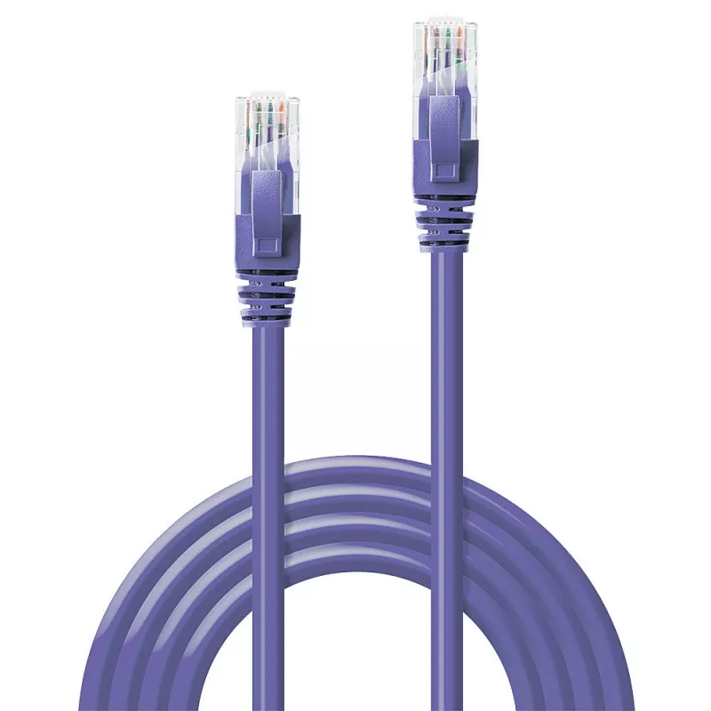 Καλώδιο δικτύου Lindy 5m Cat.6 RJ-45 U/UTP μωβ
