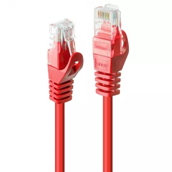 Καλώδιο δικτύου Lindy Rj45/Rj45 CAT6 2m RJ-45 U/UTP κόκκινο