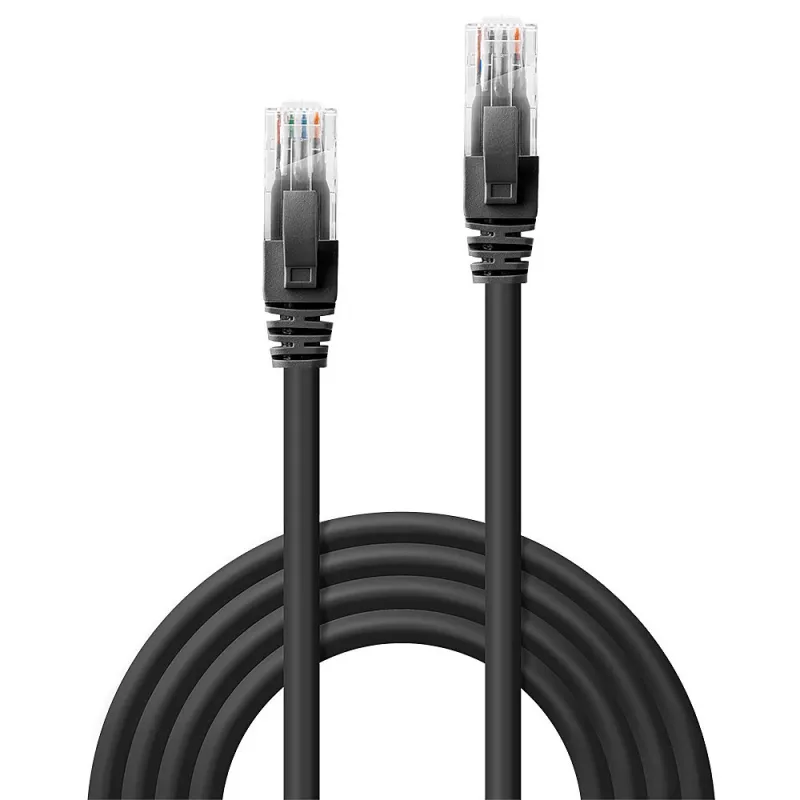Καλώδιο δικτύου Lindy 3m Cat.6 RJ-45 U/UTP μαύρο