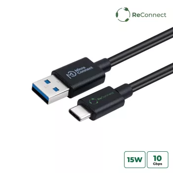 Microconnect ECO-USB3.2CA1 Καλώδιο USB USB 3.2 Gen 2 (3.1 Gen 2) 1 m USB A USB C μαύρο