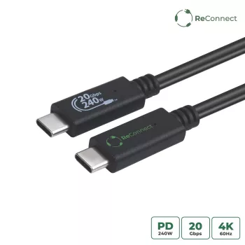 Microconnect ECO-USB3.2CC1.5 Καλώδιο USB USB 3.2 Gen 2x2 1,5 m USB C μαύρο