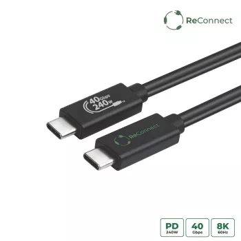 Καλώδιο USB4 MicroConnect ReConnect ECO-USB4CC05 40 Gbit/s 100 W, USB-C σε USB-C