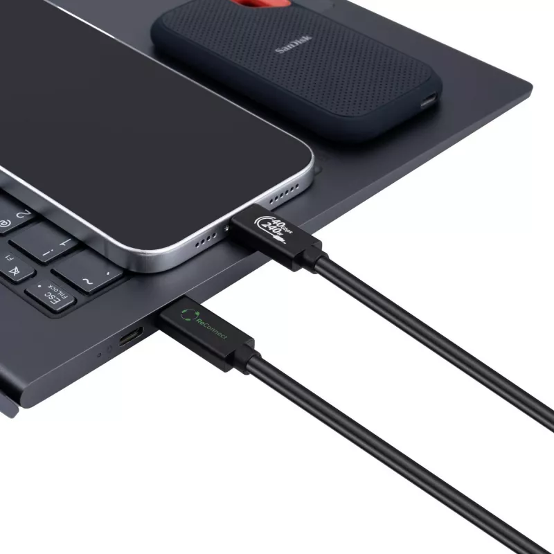 Microconnect ReConnect ECO-USB4CC05 καλώδιο USB4 Gen 3x2, 0,5 m