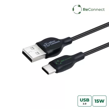Microconnect ECO-USB3.1CCHAR05B Καλώδιο USB USB 2.0 0,5 m USB A USB C μαύρο