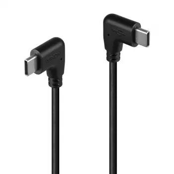 Lindy 1m Καλώδιο USB 2.0 ορθογώνιο USB-C σε ορθογώνιο USB-C