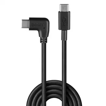 Lindy 1m Καλώδιο USB 2.0 ευθύ USB-C σε γωνιακό USB-C