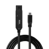 Lindy 43405 ενεργό καλώδιο προέκτασης USB 3.2 Gen 2 Pro, USB-C σε USB-C, 5 m, 10 Gbps, μαύρο