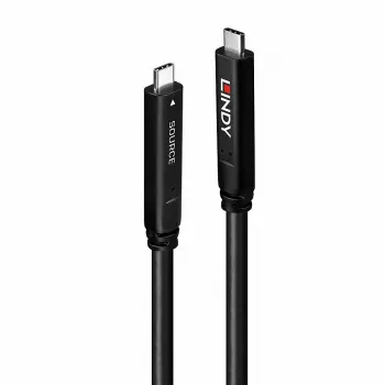 Lindy 10m Καλώδιο υβριδικό USB 3.2 Gen 2 & DP 1.4 Type C