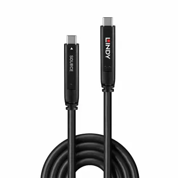Lindy 10m Καλώδιο υβριδικό USB 3.2 Gen 2 & DP 1.4 Type C