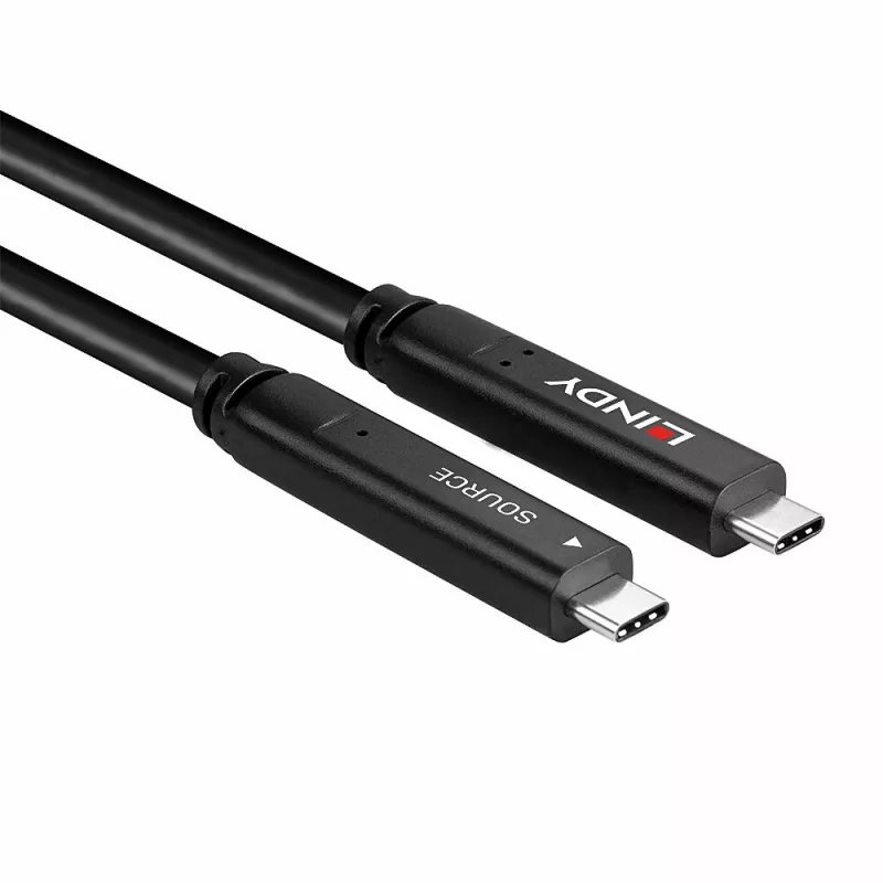 Lindy 10m Καλώδιο υβριδικό USB 3.2 Gen 2 & DP 1.4 Type C