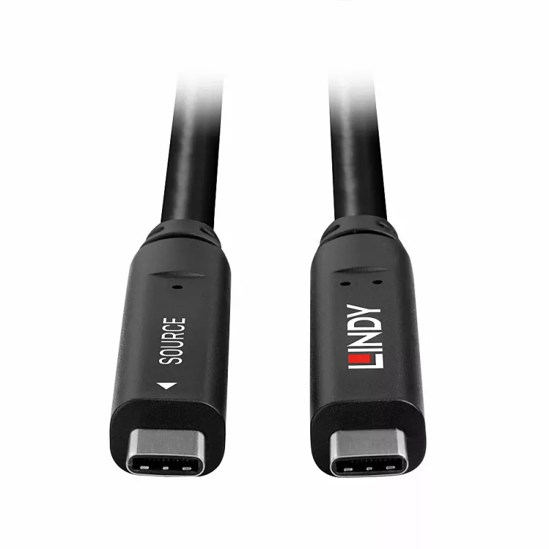 Lindy 10m Καλώδιο υβριδικό USB 3.2 Gen 2 & DP 1.4 Type C