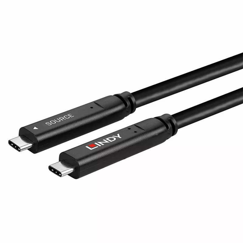 Lindy 10m Καλώδιο υβριδικό USB 3.2 Gen 2 & DP 1.4 Type C