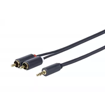 Vivolink PROMJRCA12 καλώδιο ήχου 12 m 3,5 mm 2 x RCA μαύρο
