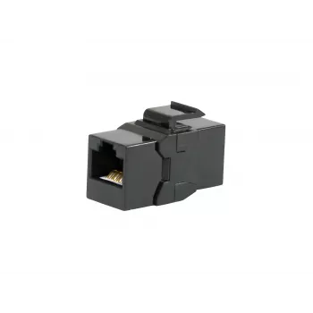 Keystone inline υποδοχή EQUIP Cat.6A μη θωρακισμένη, RJ-45, επίπεδη σχεδίαση, μαύρο, 8 τεμ.