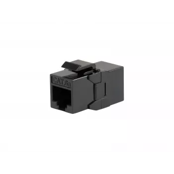 Keystone inline υποδοχή EQUIP Cat.6A μη θωρακισμένη, RJ-45, επίπεδη σχεδίαση, μαύρο, 8 τεμ.