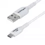 StarTech.com 1m καλώδιο φόρτισης USB-A σε USB-C, φόρτιση & συγχρονισμός, 3A, USB 2.0, περίβλημα TPE – λευκό καλώδιο φόρτισης USB