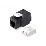 Υποδοχή Keystone Cat.6A χωρίς θωράκιση χωρίς εργαλεία, RJ-45, LSA, μαύρο