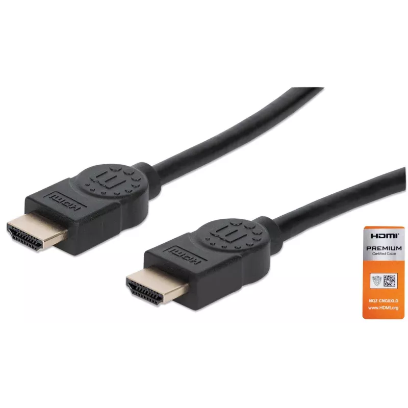 Καλώδιο HDMI αρσενικό σε αρσενικό Manhattan HDMM2MP 1,8 m μαύρο