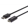 Καλώδιο Manhattan DisplayPort 1.1 σε HDMI, 1080p@60Hz, 1,8m, αρσενικό σε αρσενικό, DP με ασφάλιση, μαύρο, μη αμφίδρομο, τρία χρόνια εγγύηση