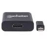 Manhattan 152570 ενεργός προσαρμογέας Mini DisplayPort σε HDMI, αρσενικό–θηλυκό, 4K, θωρακισμένος, μαύρος